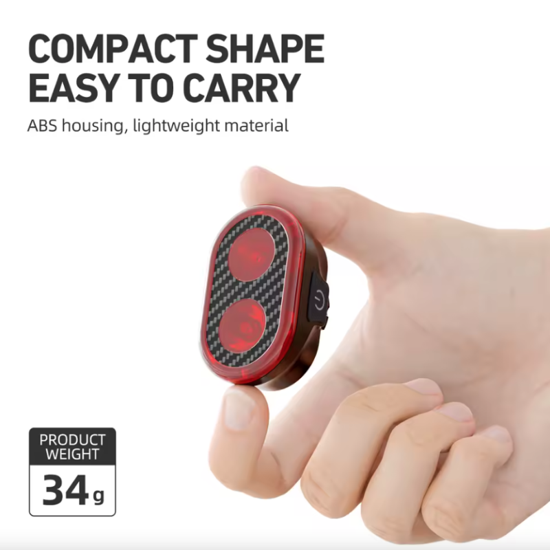 CYCLAMI CY200 Smart Brake Sensing Rear Light LED Bicycle Tail Light for Safe Night Rides and Urban Cycling