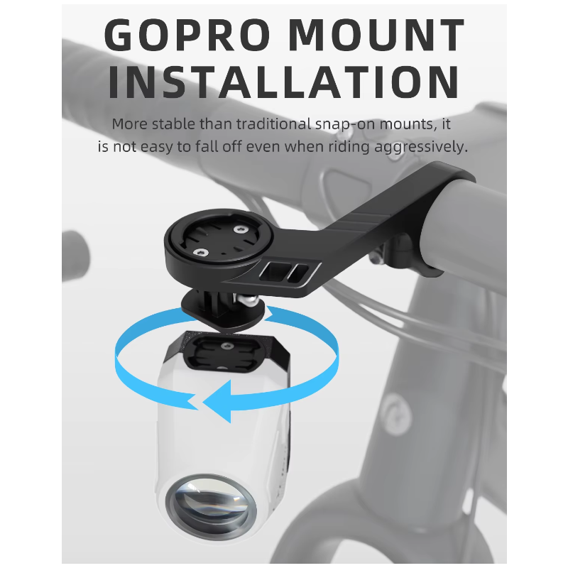 Hanging Cut-off Cable Wireless Headlight 1600LM for Cycling Safety High Brightness Durable Bike Front Lights