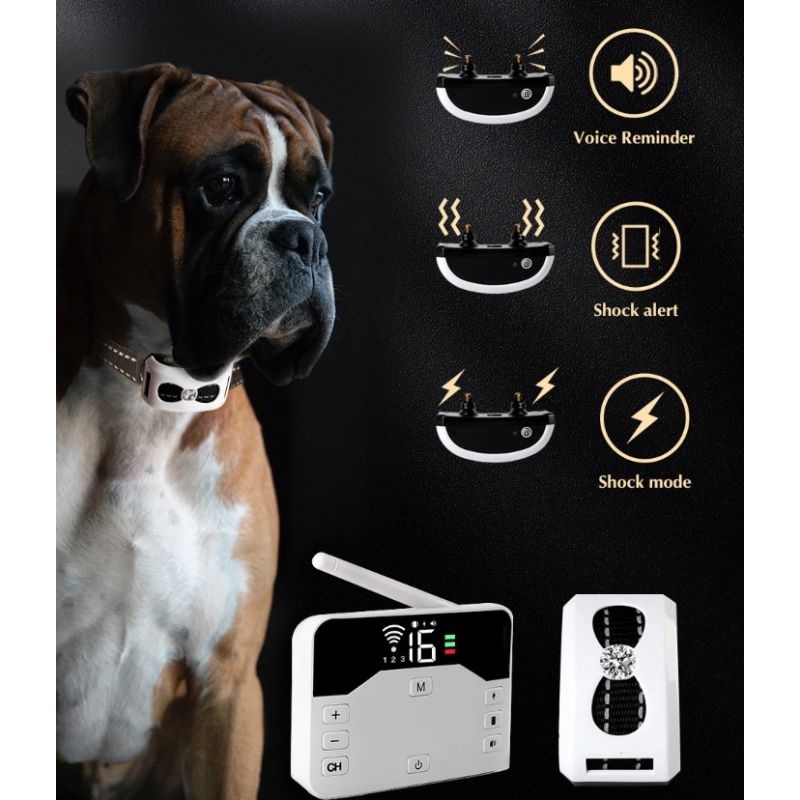 Wireless Dog Fence System Remote Training Collar for All Size Dogs Safe Pet Containment and Behavior Management