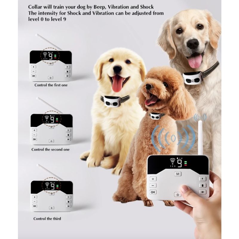 Wireless Dog Fence System Remote Training Collar for All Size Dogs Safe Pet Containment and Behavior Management