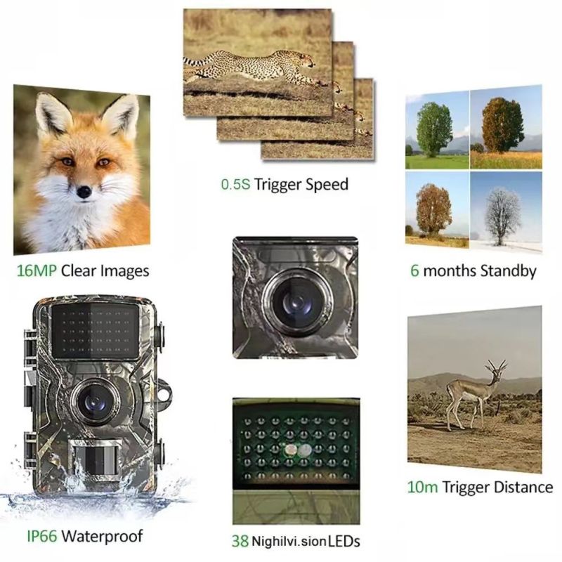Hunting Trail Camera 940nm Infrared Night Vision Fast Trigger Speed for Wildlife Observation and Security