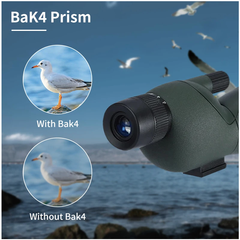 25-75x60 Zoom Spotting Scope ED Lens Powerful Monocular Bak4 Prism Telescope For Outdoor Camping Bird Watching