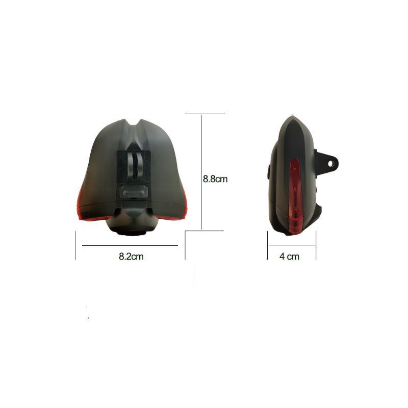 Bicycle Tail Light Recorder 1080P Camera with Smart Wireless Remote Dual Functionality for Cycling Safety