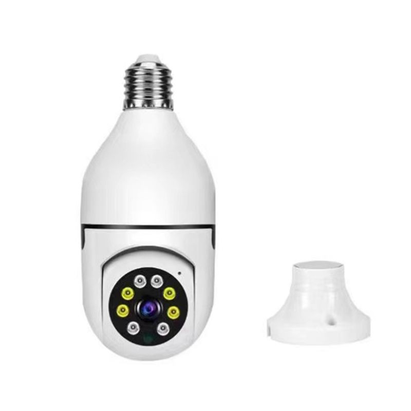 5G Wifi E27 Bulb Surveillance Camera Smart Home Night Vision Dual Band Connectivity Motion Detection