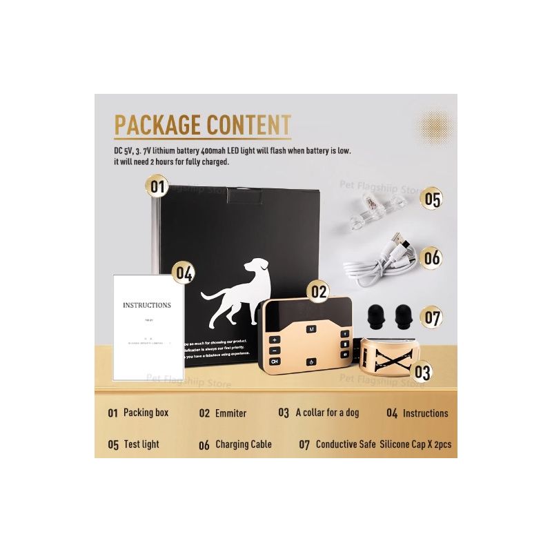 Wireless Pet Fence & Electric Shocker Dog Collar 2-in-1 Device for Pet Safety Responsible Pet Ownership