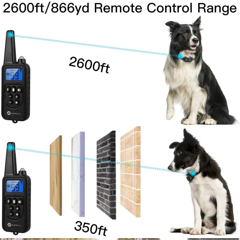 800m Electric Dog Training Collar Pet Remote Control Waterproof Rechargeable LCD Display Shock Vibration Sound