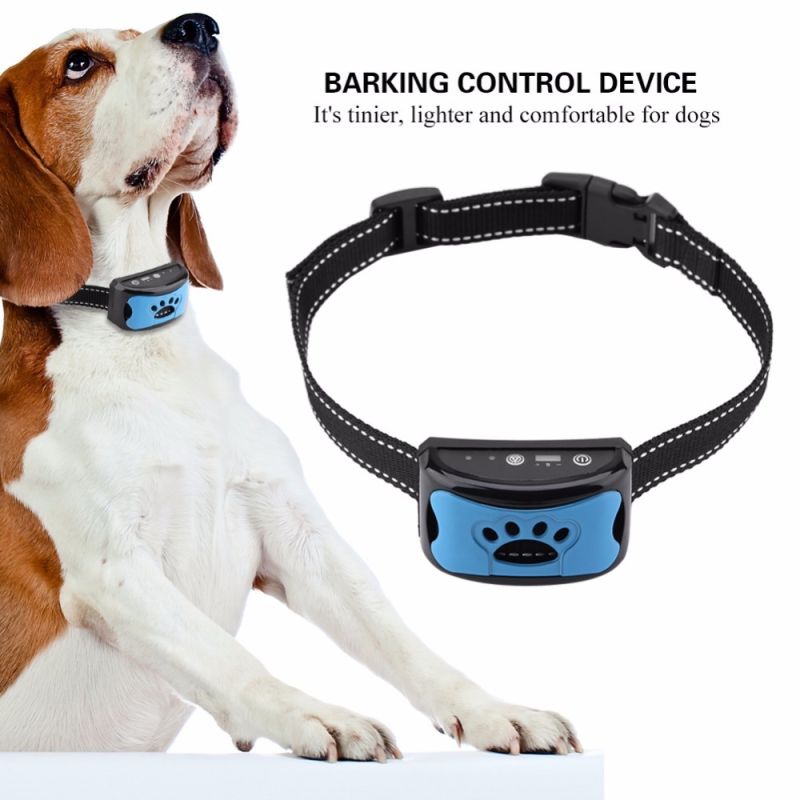 Pet Dog Anti Barking Device USB Charging Collar Humane Training Tool for Peaceful Home Environment