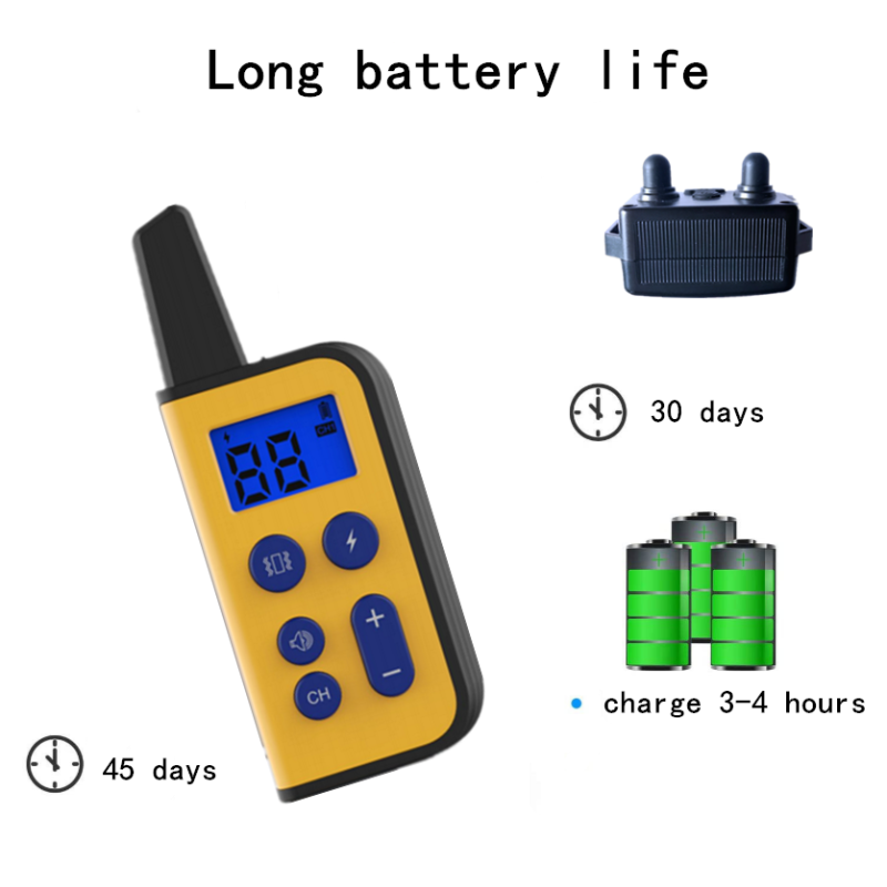 2020 NEW Waterproof Electric Dog Training Collar 1000m Range Adjustable Stimulation Levels for Humane Training