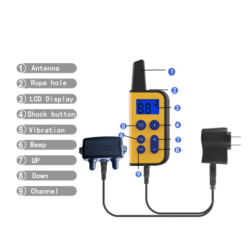 2020 NEW Waterproof Electric Dog Training Collar 1000m Range Adjustable Stimulation Levels for Humane Training