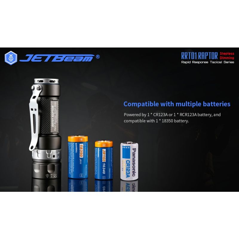 JETBeam JET-RRT01 XP-L 950 Lumen LED EDC Flashlight Durable Outdoor Lighting for Camping Hiking