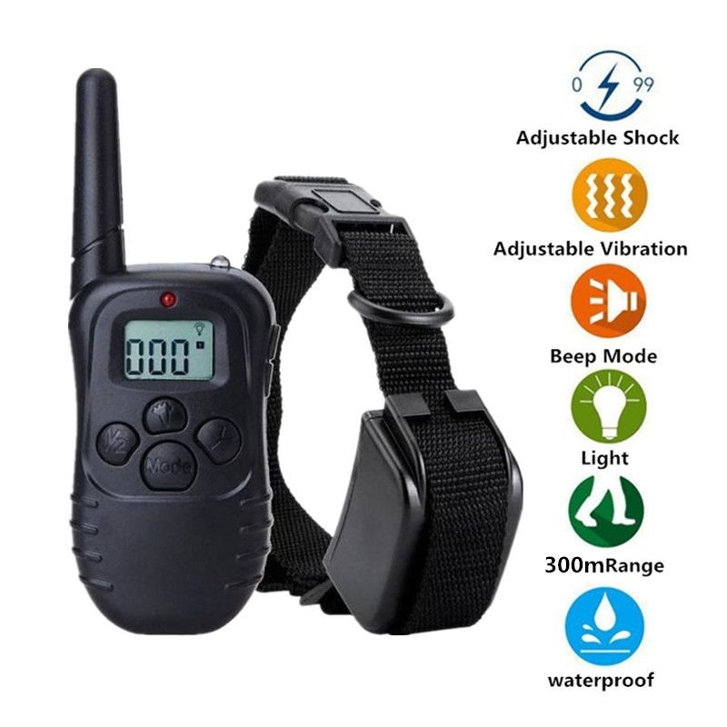 300m Electric Dog Training Collar Waterproof Remote Control Pet Collar Adjustable Training Modes For All Sizes