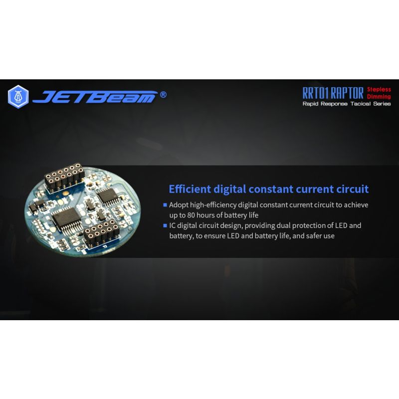 JETBeam JET-RRT01 XP-L 950 Lumen LED EDC Flashlight Durable Outdoor Lighting for Camping Hiking