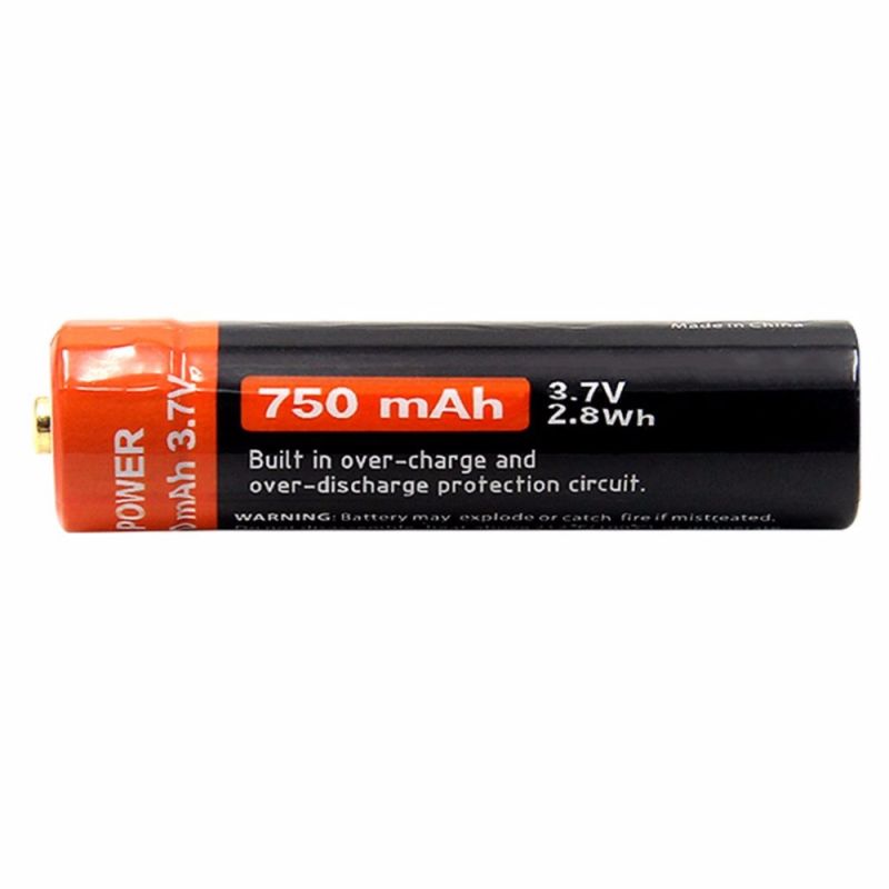 Doublepow 14500 750mAh rechargeable battery 3.7V Li-ion with Micro USB for high-drain devices camping