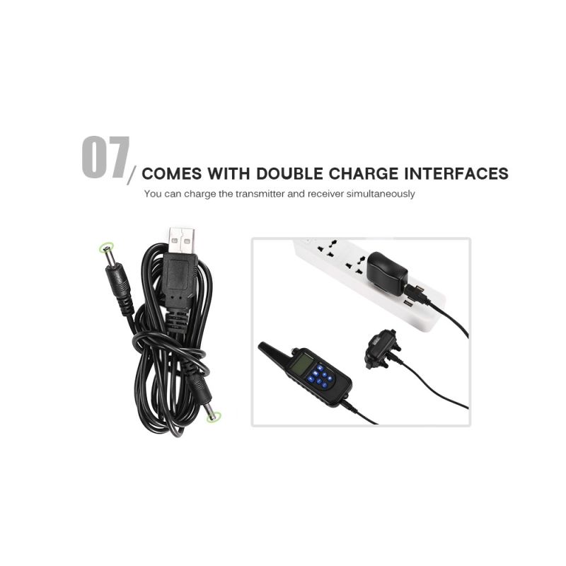 800m Electric Dog Training Collar Waterproof Rechargeable Pet Remote Control with LCD Display Adjustable Modes