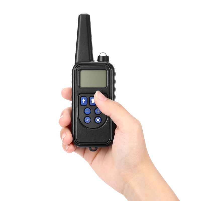 800m Electric Dog Training Collar Waterproof Rechargeable Pet Remote Control with LCD Display Adjustable Modes