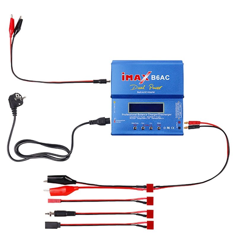 Imax B6AC 80W 6A RC Charger with Digital LCD for LiPo NiMH Battery Maximum Safety Rapid Charging
