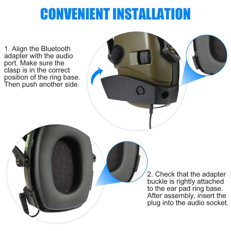 IMPACT SPORT Tactical Electronic Shooting Earmuff Outdoor Sports Hearing Protection with Sound Amplification