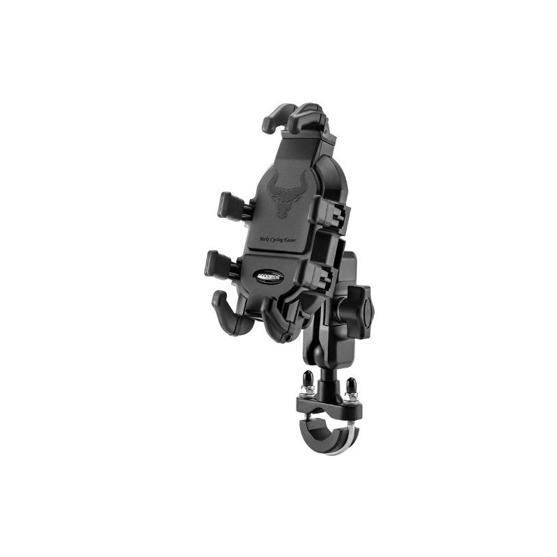 ROCKBROS Phone Holder Durable Aluminum Motorcycle and Cycling Mount with Silicone Shock Absorption Adjustable Stand