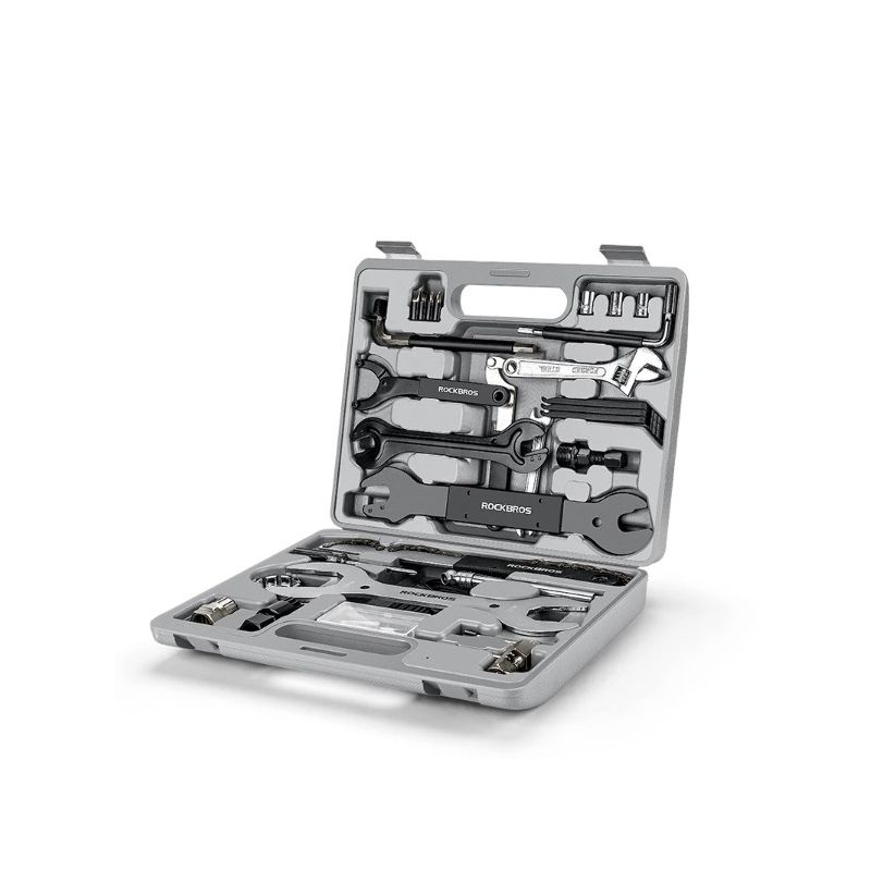 ROCKBROS Professional Cycling Tools Set Durable Carbon Steel Bike Repair Kit with Compact Storage