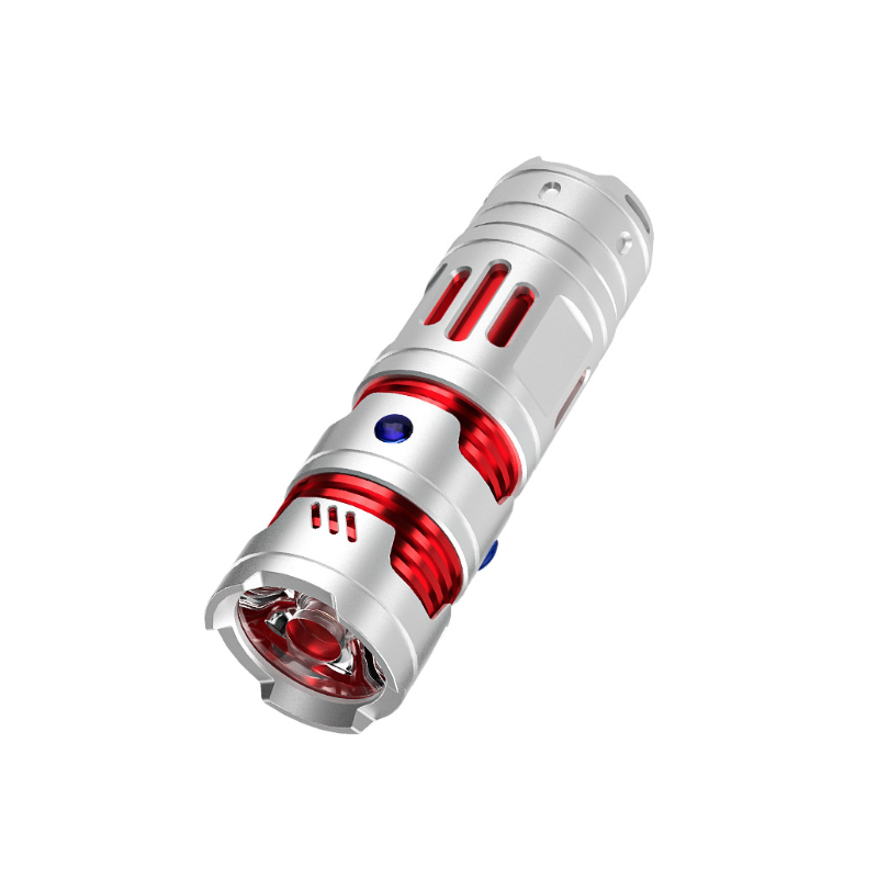 Portable Mini EDC Flashlight USB Rechargeable Pocket Torch Light Keychain Flashlights