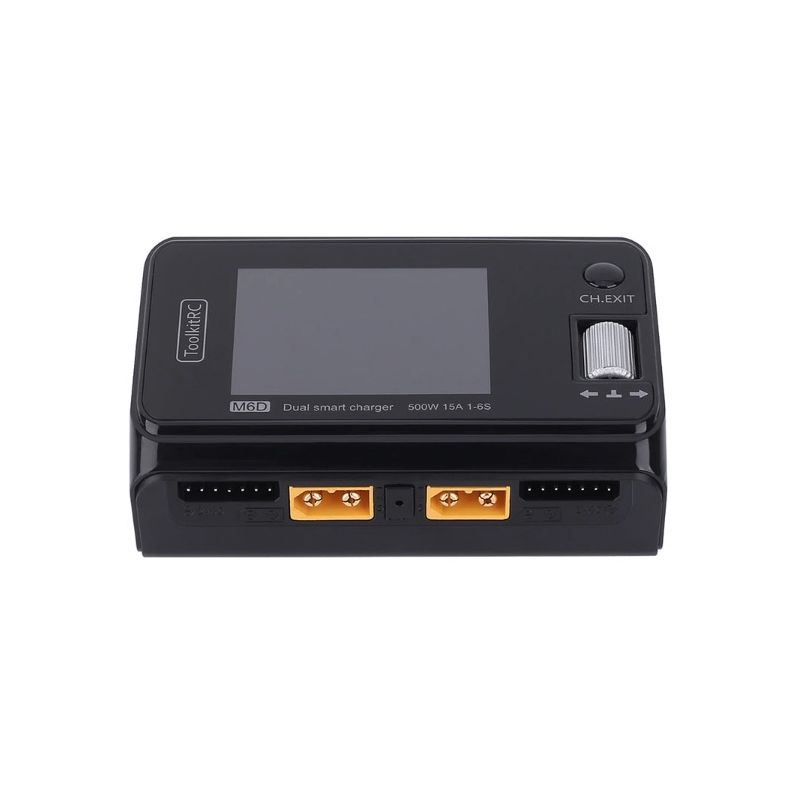 ToolkitRC M6D 500W 15A DC Dual Channel MINI Smart Charger Discharger for RC Electric Flight and Racing