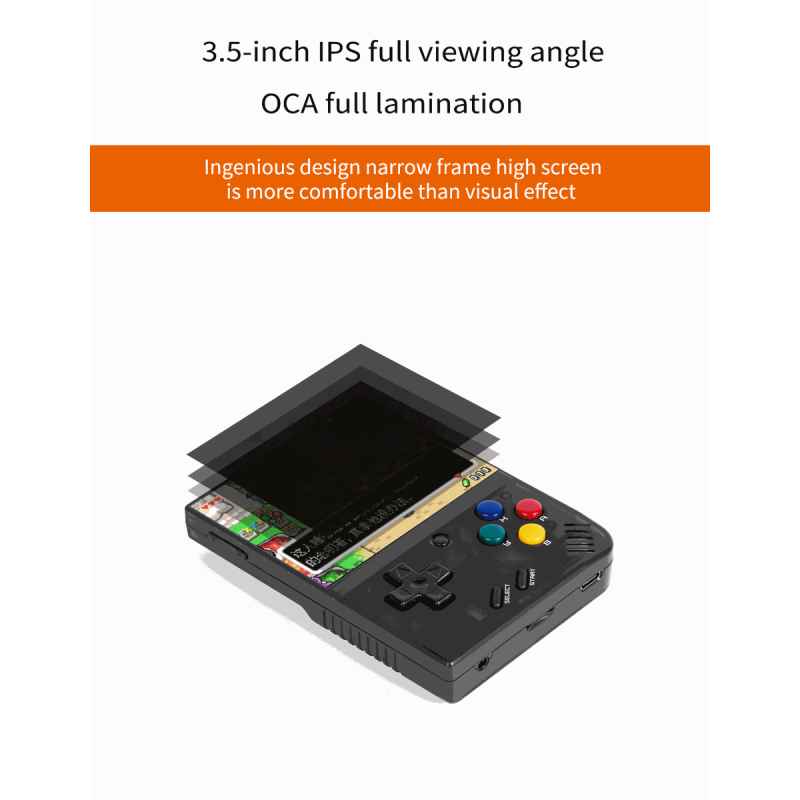 MIYOO Mini Plus Portable Retro Game Console 3.5-inch IPS Screen Lightweight Classic Video Games Compact