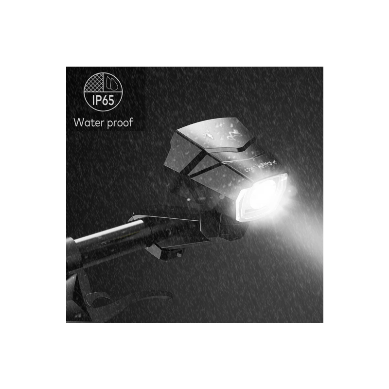 CarryBright CB800 Rearview Mirror Headlight Dual Function Bicycle Safety Equipment for City Riding and Trails