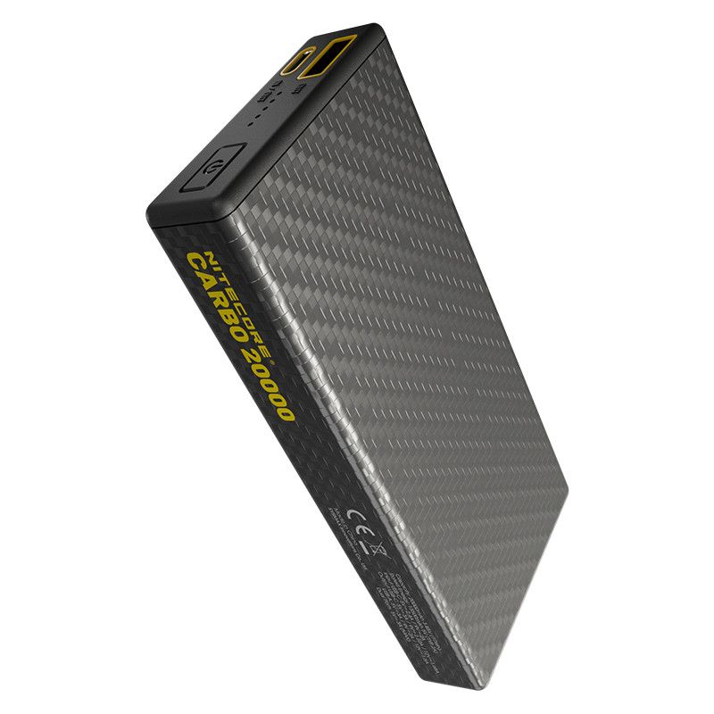 NITECORE CARBO 20000 Mobile Power Bank 20000mAh IPX5 Water Resistant Fast Charge PD QC for Outdoor Adventure
