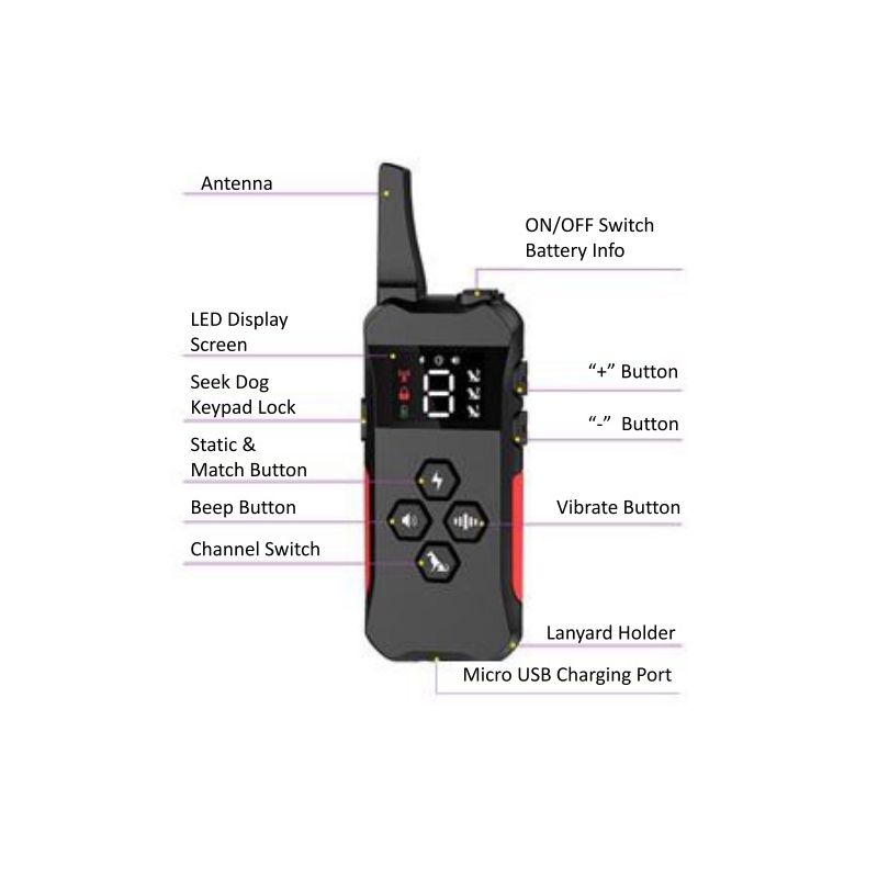 2021 New Dog Training Collar with Remote Safe Rechargeable Waterproof Shock Collar for All Breeds Adjustable
