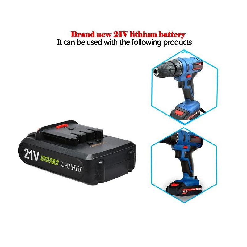 21V Lithium Battery for Electric Drill Cordless Screwdriver Versatile Li-ion for DIY Fast Charging Reliable