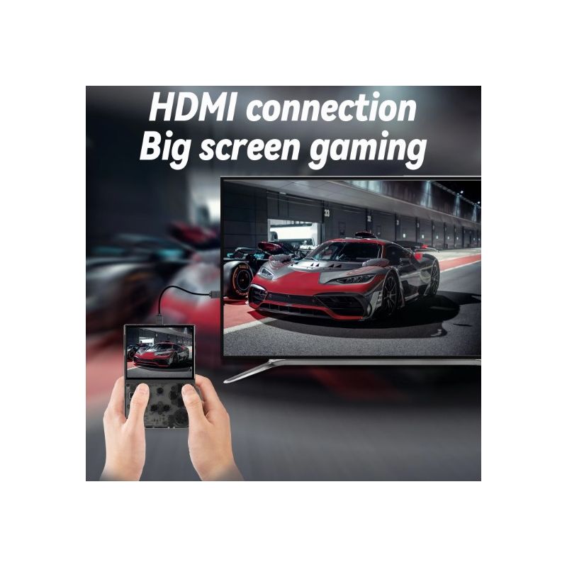 ANBERNIC RG35XX Retro Handheld Game Console Vibrant IPS Screen PSP Support for Nostalgic Gameplay in Gray