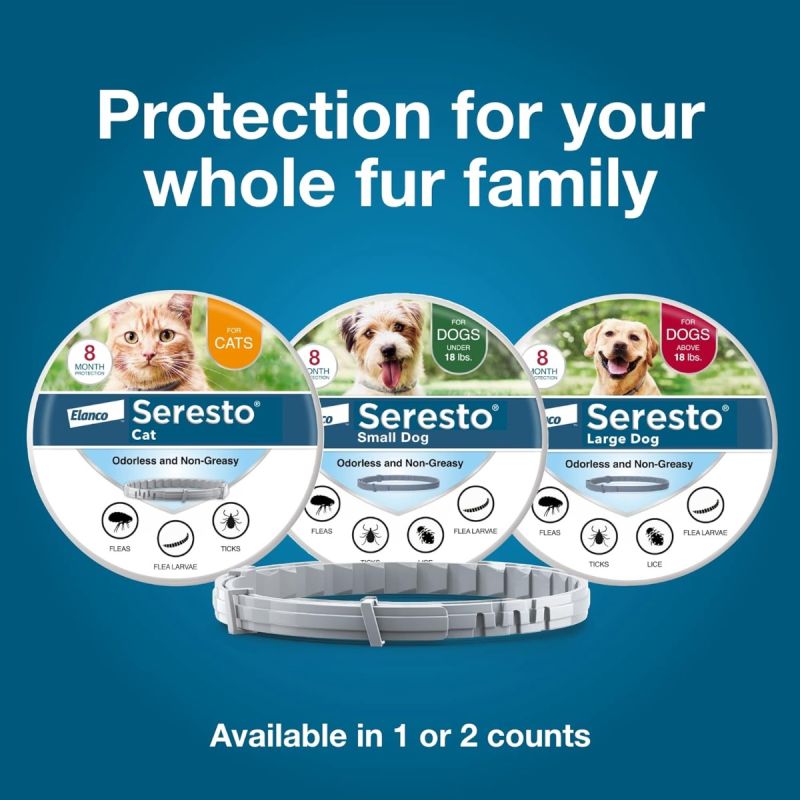 Seresto Large Dog Vet-Recommended Flea & Tick Treatment & Prevention Collar 8 Months Protection