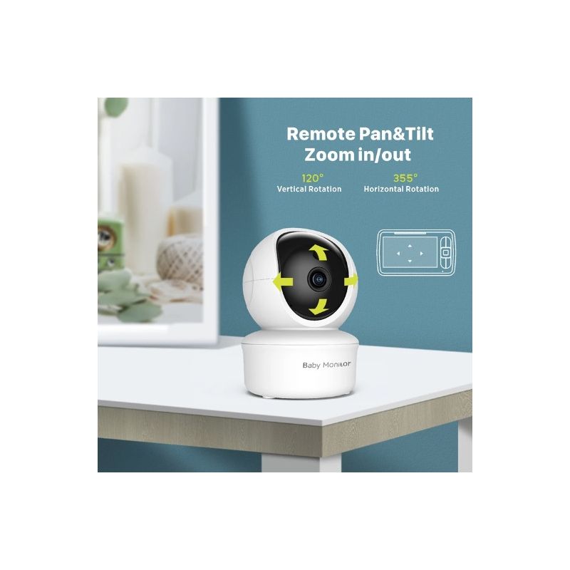 5 Inch Baby Monitor SM650 HD 720P Video Long-Lasting Battery Two-Way Audio Portable Infant Surveillance