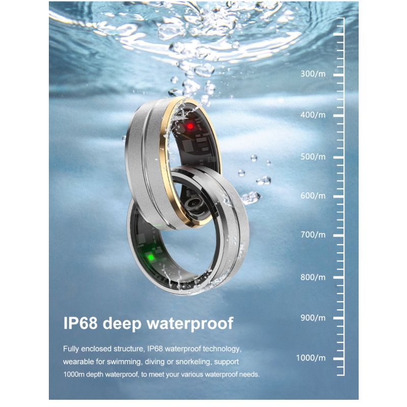 Multi-functional Smart Ring Wearable Technology with Heart Rate and Sleep Quality Tracking Stylish Accessory