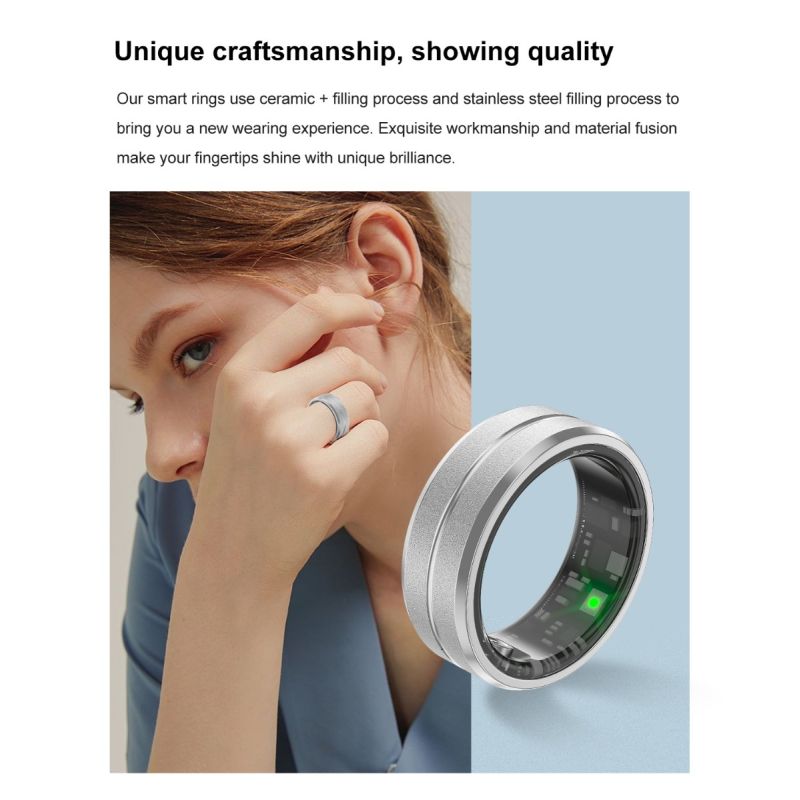 Multi-functional Smart Ring Wearable Technology with Heart Rate and Sleep Quality Tracking Stylish Accessory
