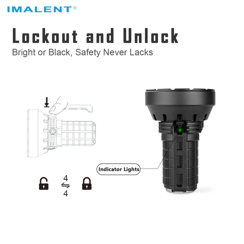 IMALENT SR16 55000 Lumen Long Beam Flash Light 1715 Meters LED Flashlight 