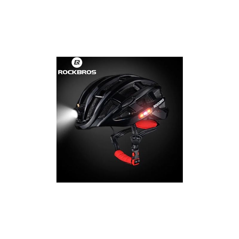 ROCKBROS Light Cycling Helmet Ultralight Helmet with Integrated Safety Lighting and USB Charging for Comfort