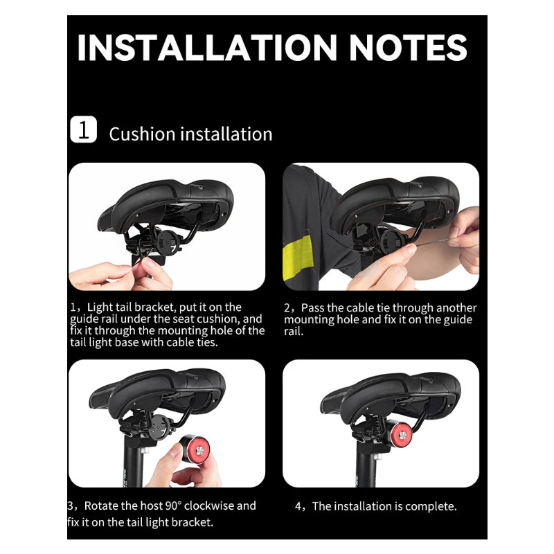 TOWILD TL05 Rear Light Smart Auto Brake Sensing IPX6 Waterproof Bicycle Safety Light with 100 Hour Battery