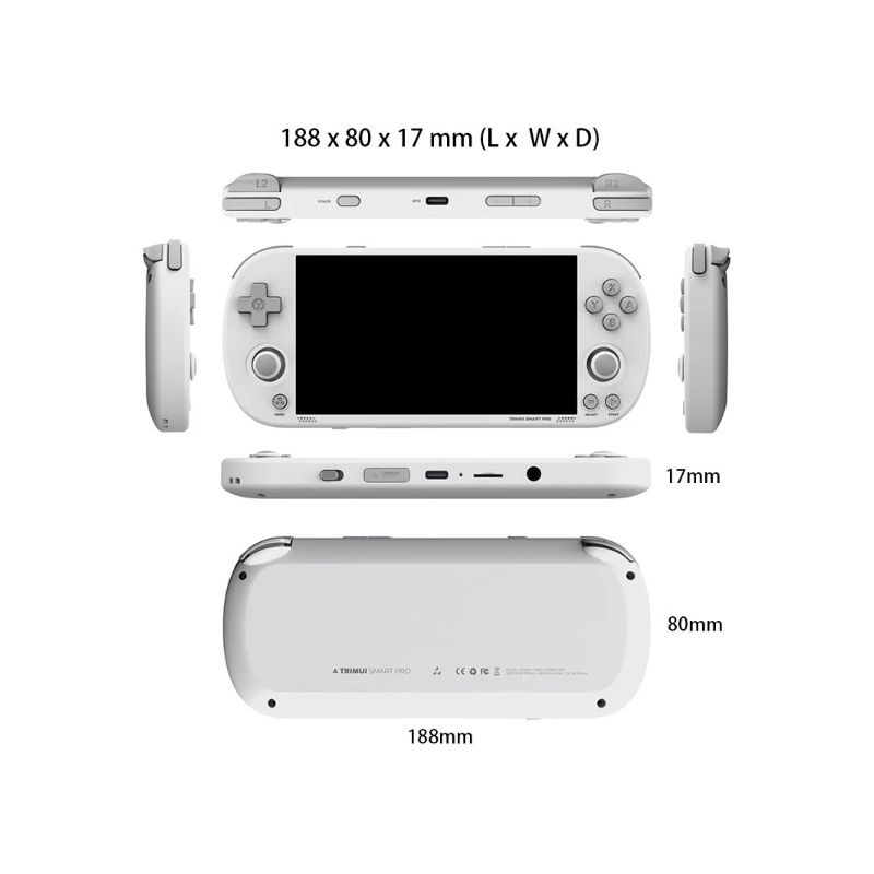 Trimui Smart Pro Vintage Handheld Game Console 4.96 Inch HD IPS Display Portable Gaming Long-Lasting Battery