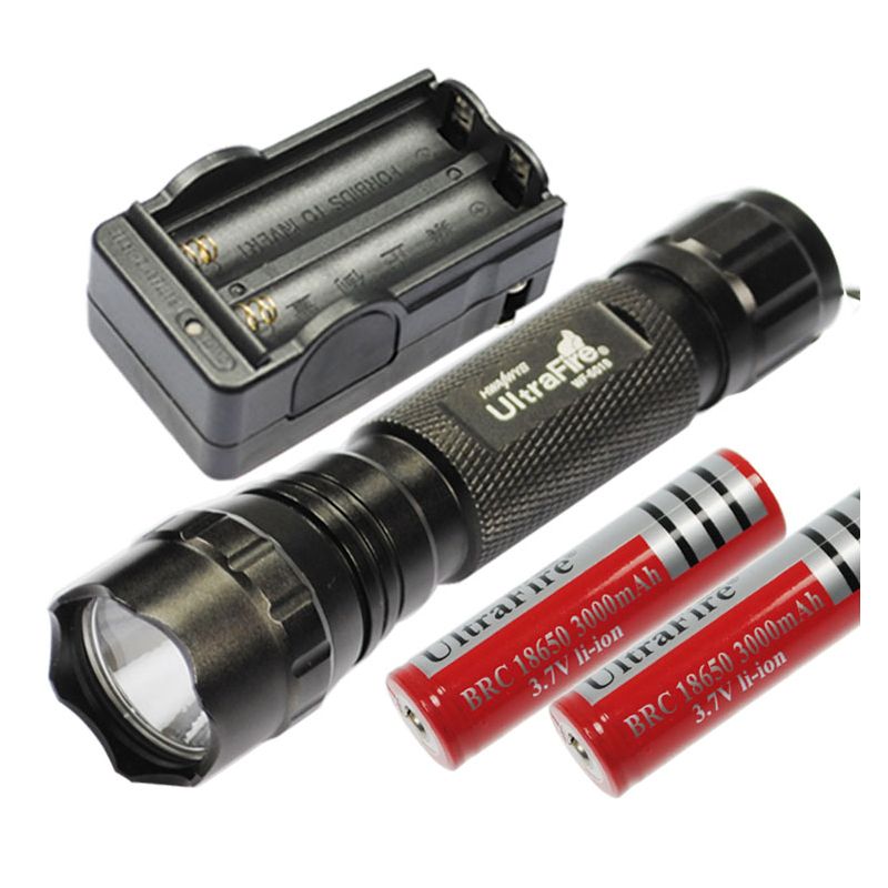 Multicolor UltraFire 501B LED Flashlight 1300 Lumens 5 Modes Rechargeable Outdoor Tactical Light Camping Gear