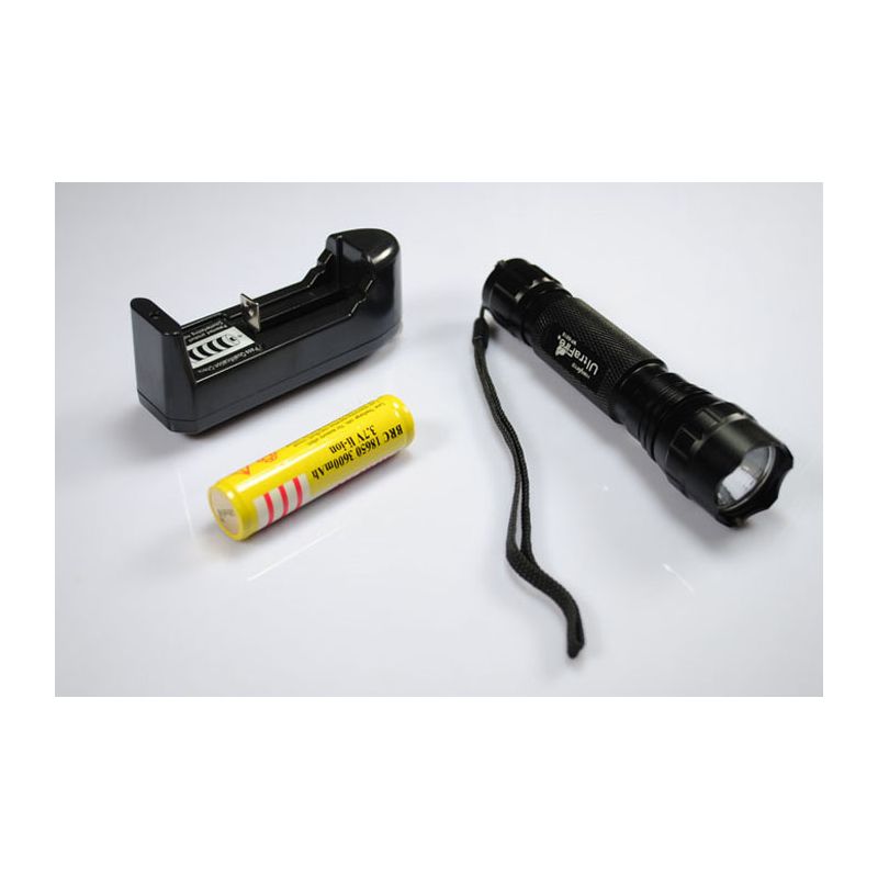 UltraFire WF-501B U2 LED Flashlight 1300 Lumens Rugged Zoomable Camping Gear Emergency Tactical Light
