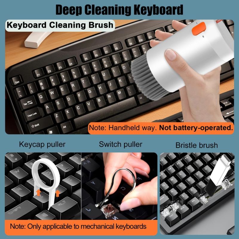20 in 1 Multifunctional Cleaner Kit for Electronic Devices, Keyboard Cleaning Brush, Headphones Cleaner Kit for AirPods, Multi-Tool for Cleaning Laptop, Earbuds, Camera, Cellphones