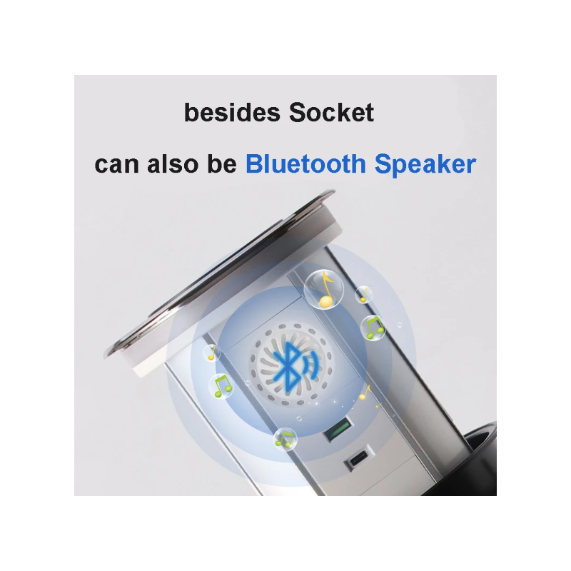 VENSTPOW Electric Lifting Sockets with USB Wireless Charging Motorized Pop Up Outlet for Organized Workspace