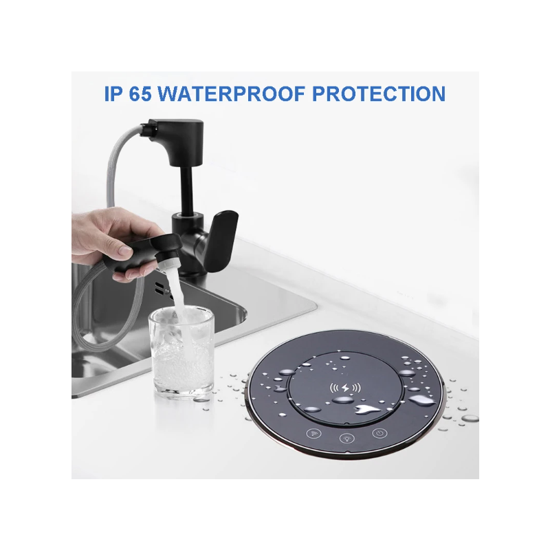 VENSTPOW Electric Lifting Sockets with USB Wireless Charging Motorized Pop Up Outlet for Organized Workspace