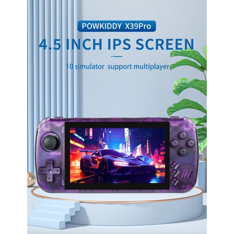 POWKIDDY X39pro Handheld Video Game Console 4.3 Inch IPS Retro Gaming with PS1 Support and HD Output