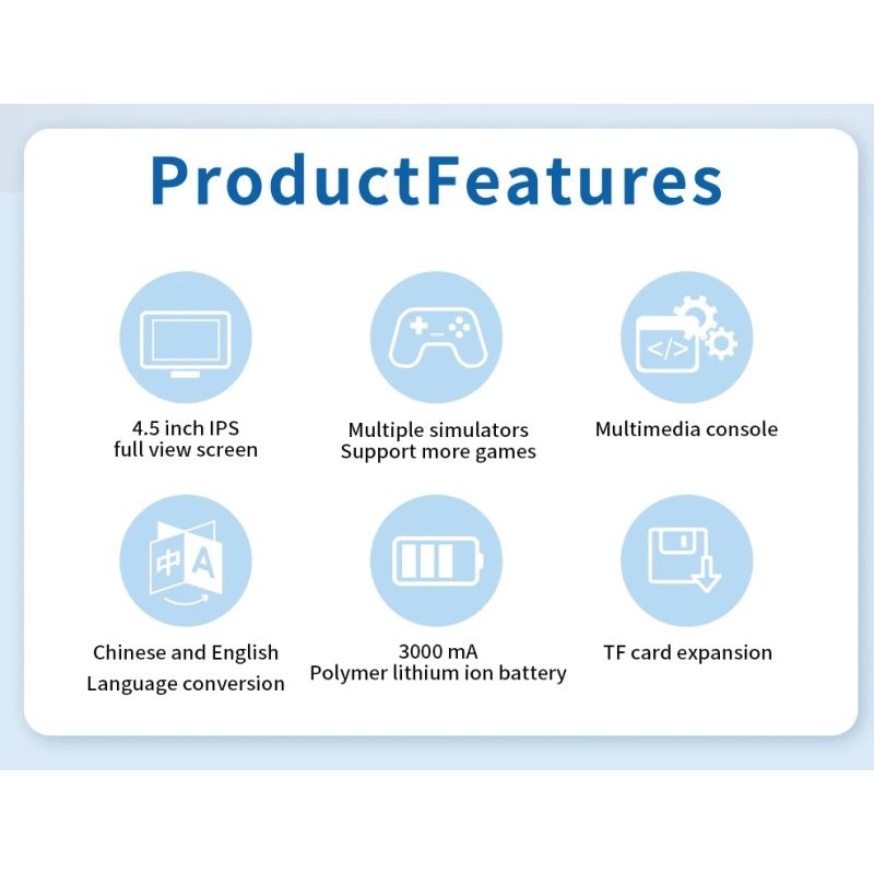 POWKIDDY X39pro Handheld Video Game Console 4.3 Inch IPS Retro Gaming with PS1 Support and HD Output