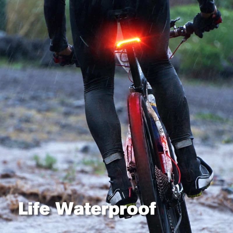 Meilan X5 Smart Bike Tail Light with Turn Signals and Automatic Brake Light Wireless Remote Control Bike Rear Light Back USB Rechargeable Safety Warning Cycling Light