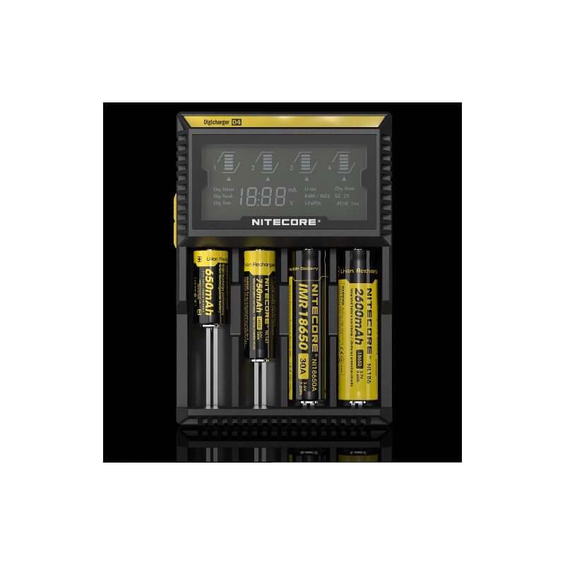 Nitecore D4 Digicharger LCD Display Intelligent Battery Charger Li-ion Ni-MH Smart Power Solution