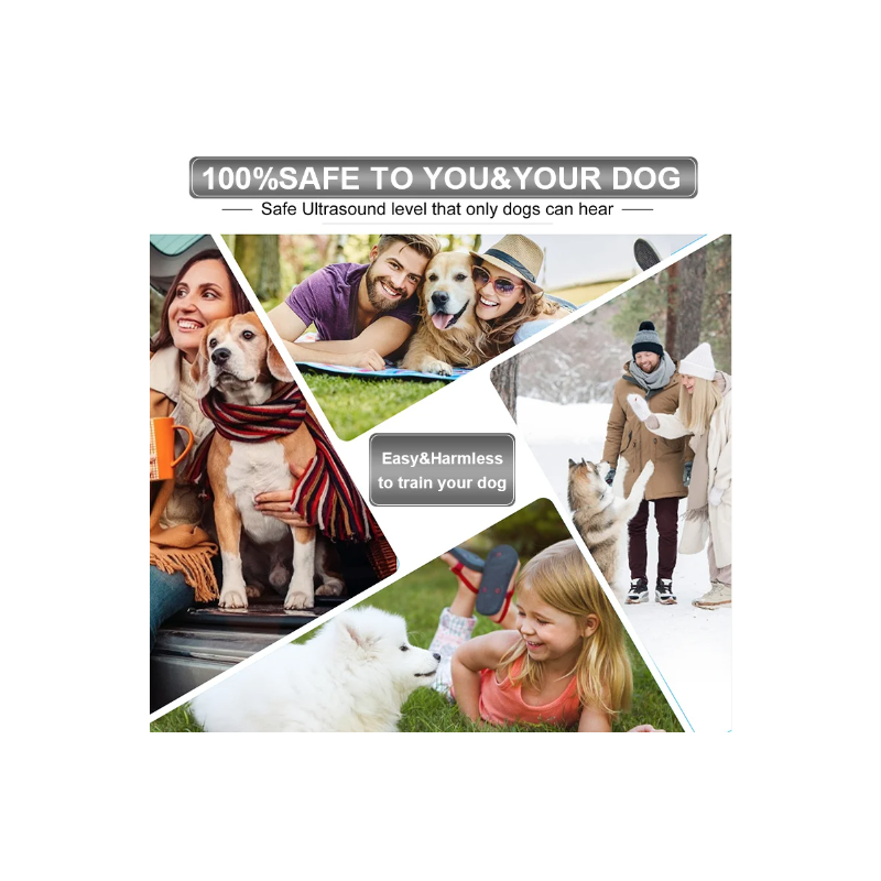 Ultrasonic Dog Repeller with LED Flashlight Portable Anti Barking Solution Humane Dog Training Device