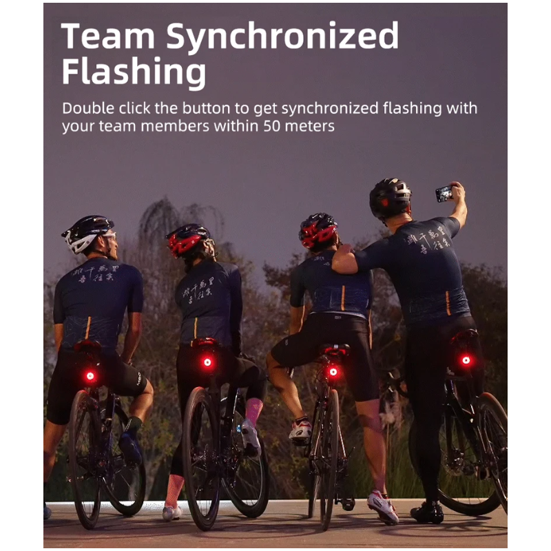 XOSS XR Pro Smart Rear Light Bicycle Safety with Automatic Brake Detection USB Charging Waterproof Design